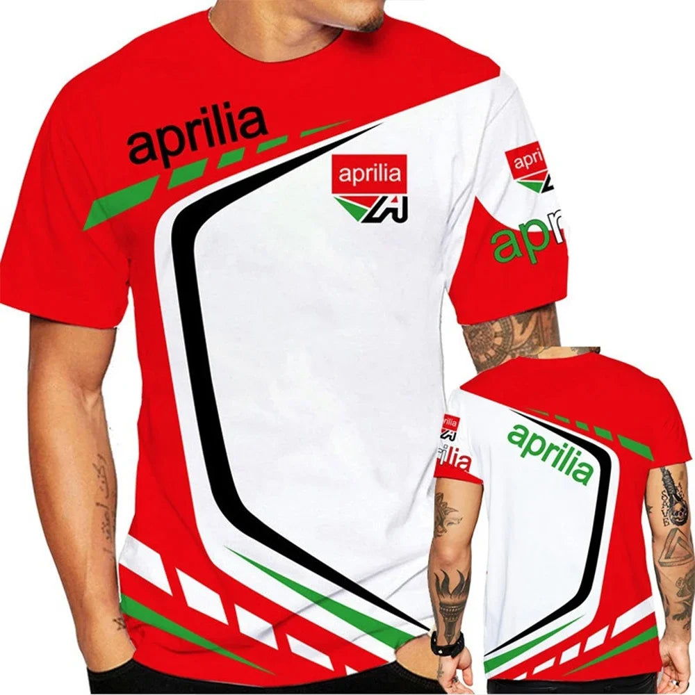 Summer Men's Clothing New Fashion 3D Print Aprilia RSV 1000 Motorcycles T-shirt Fashion Men/Women Cool Quick Drying Racing Tops