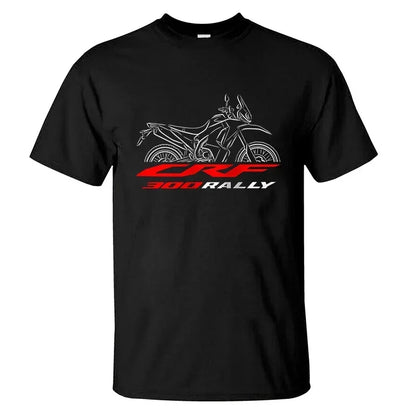 2024 Men T Shirt Casual T-shirt Hondas CRF300 Rally Graphic Summer Short Sleeves 100% Cotton S-3XL Cool Tee