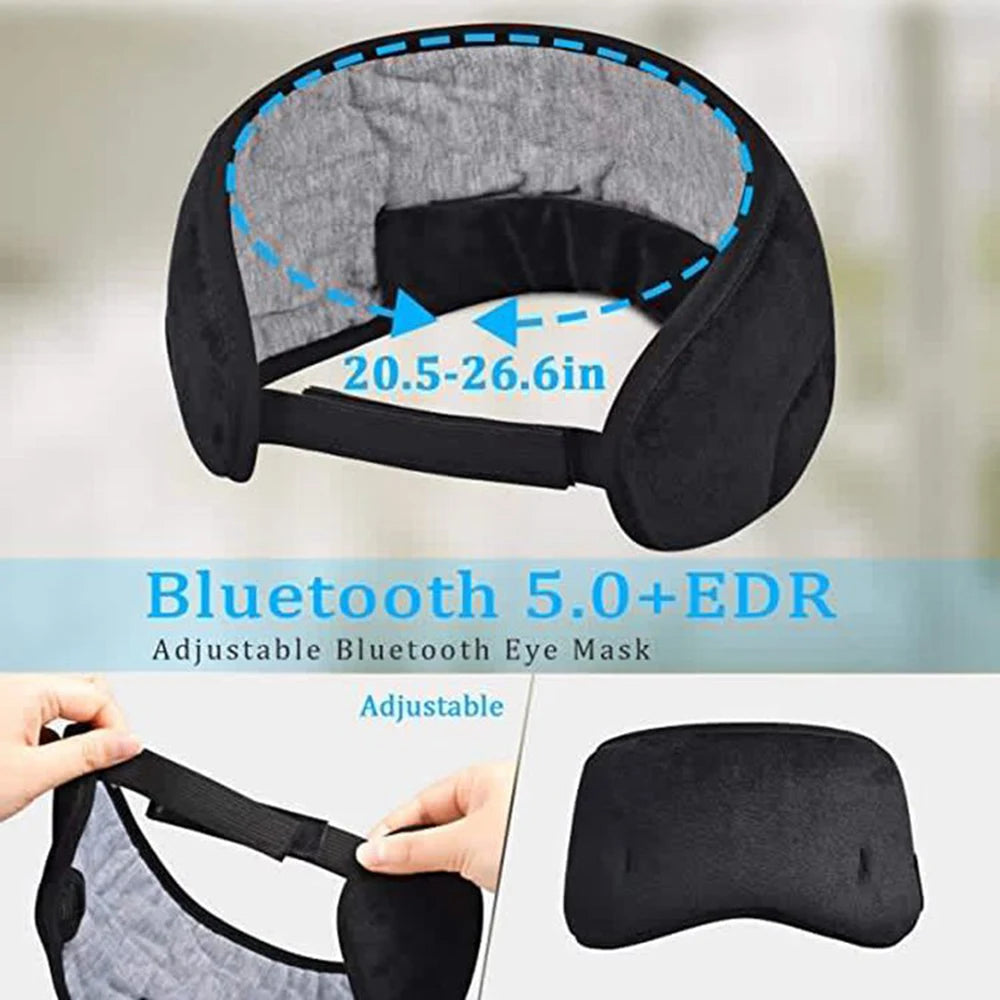 Soft Sleep Mask with Built-In Bluetooth Headphones