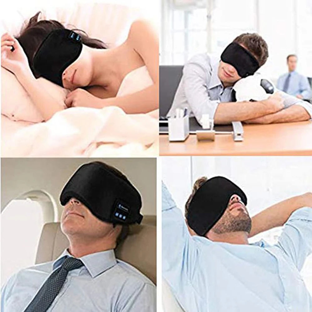 Soft Sleep Mask with Built-In Bluetooth Headphones