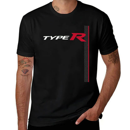 Honda Civic Type R Racing Stripe Carbon Fk8 T-Shirt Short sleeve tee luxury t-shirt mens graphic t-shirts anime